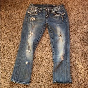 Miss me cropped jean size 27 distressed